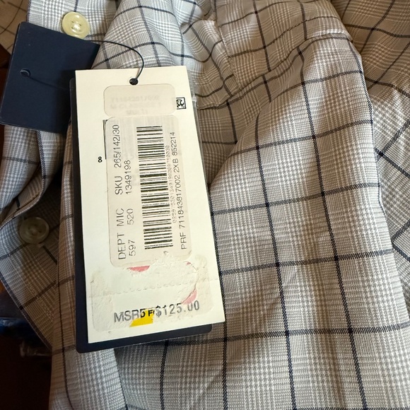 Polo Ralph Lauren 2XB Classic Fit Performance Grey/Blue Plaid Button Down Shirt - Picture 8 of 13